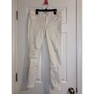 Abercrombie & Fitch Jeans White Harper Low Rise Skinny Size 28 6 Regular Length